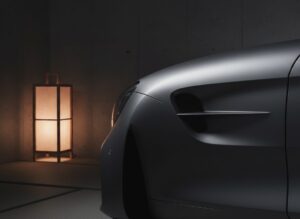 メルセデスAMGのマット塗装（艶消し）へのプロテクションフィルム施工例。長野のインターリンク専用スタジオにて。